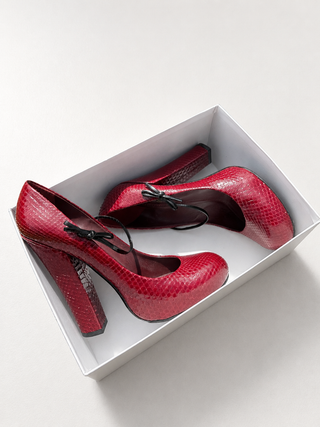 Louis Vuitton by Marc Jacob’s Red Python Runway Heels