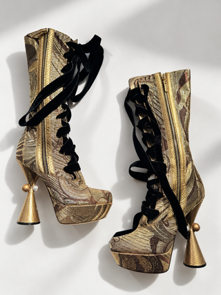 Louis Vuitton 2009 Runway Gold Boots