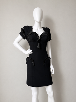 Thierry Mugler S/S 1995 Runway Raffia Dress