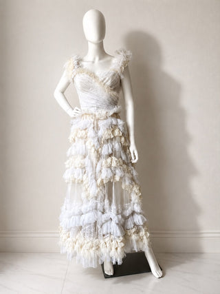 Dolce & Gabbana Runway Feather Ruffle Gown