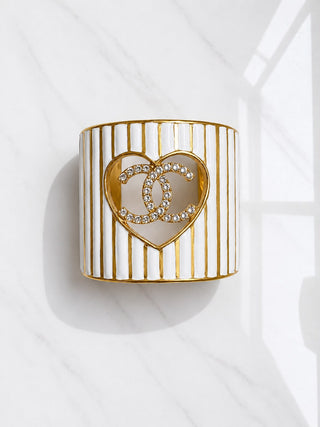 Chanel Rare Heart Cut Cuff Bracelet