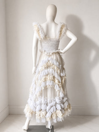 Dolce & Gabbana Runway Feather Ruffle Gown