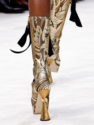 Louis Vuitton 2009 Runway Gold Boots