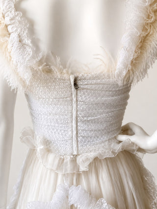Dolce & Gabbana Runway Feather Ruffle Gown