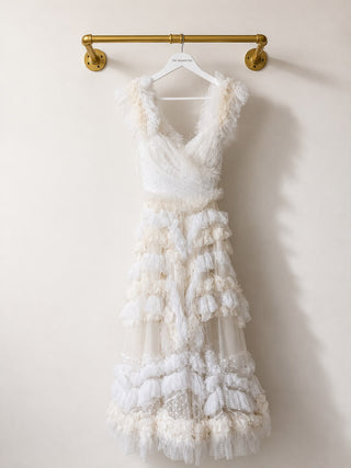 Dolce & Gabbana Runway Feather Ruffle Gown