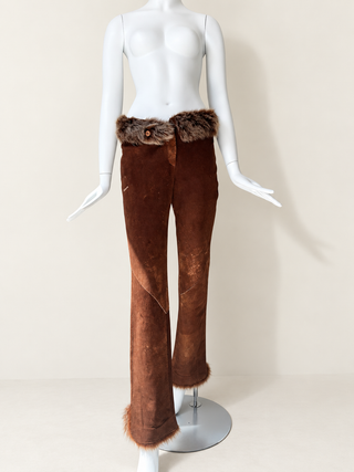 Fendi 1999 Fur Runway Pants