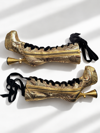 Louis Vuitton 2009 Runway Gold Boots