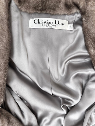 Christian Dior Leather & Mink Fur Coat