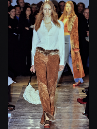 Fendi 1999 Fur Runway Pants