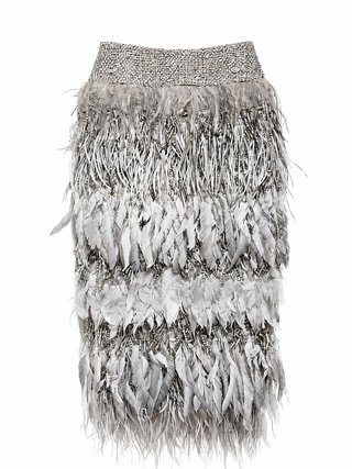 Chanel Runway feather skirt
