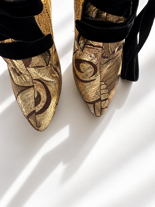 Louis Vuitton 2009 Runway Gold Boots