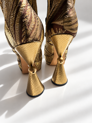 Louis Vuitton 2009 Runway Gold Boots