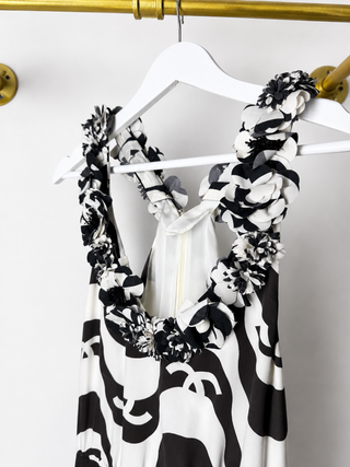 Chanel Wave Rare Maxi Floral Silk Dress