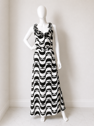 Chanel Wave Rare Maxi Floral Silk Dress