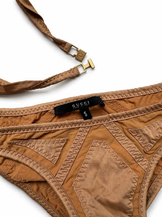 Gucci Tom Ford 2005 Runway Brown Bikini