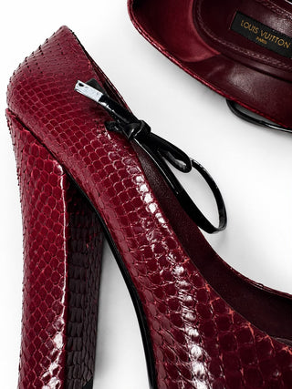 Louis Vuitton by Marc Jacob’s Red Python Runway Heels