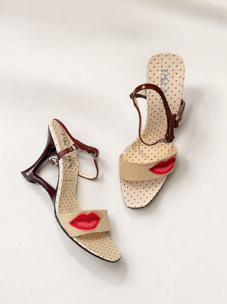 Prada Lip Print 2000 Cutout Heels