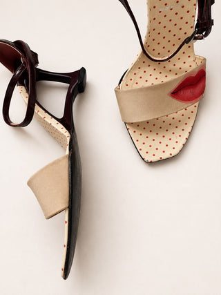 Prada Lip Print 2000 Cutout Heels