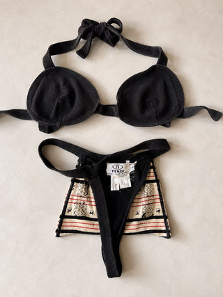 Fendi 1992 Patterned Bikini