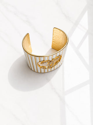 Chanel Rare Heart Cut Cuff Bracelet