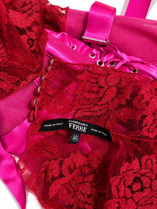 Gianfranco Ferre 2003 Lace Corset Top