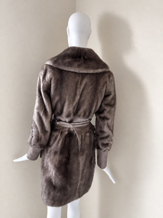 Christian Dior Leather & Mink Fur Coat