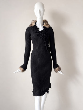 Jean Paul Gaultier Knit Fur Dress
