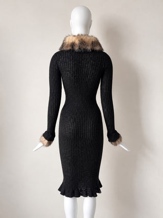 Jean Paul Gaultier Knit Fur Dress