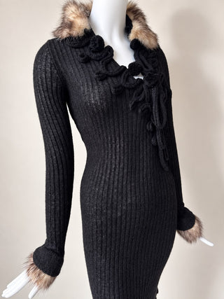 Jean Paul Gaultier Knit Fur Dress